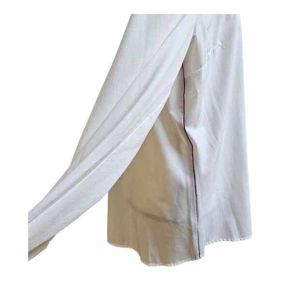 NWT Worthington White with Black Long Sleeve Button-Down Shirt Size XL - Picture 6 of 13